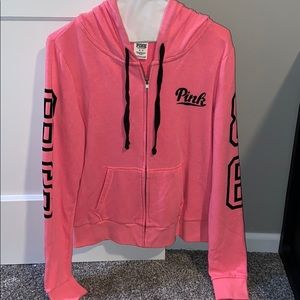 Victorias secret pink zip up hoodie